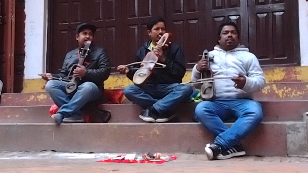 2018-01-20 11 Uhr - Boudha Strassenmusiker (Audio, Video) 